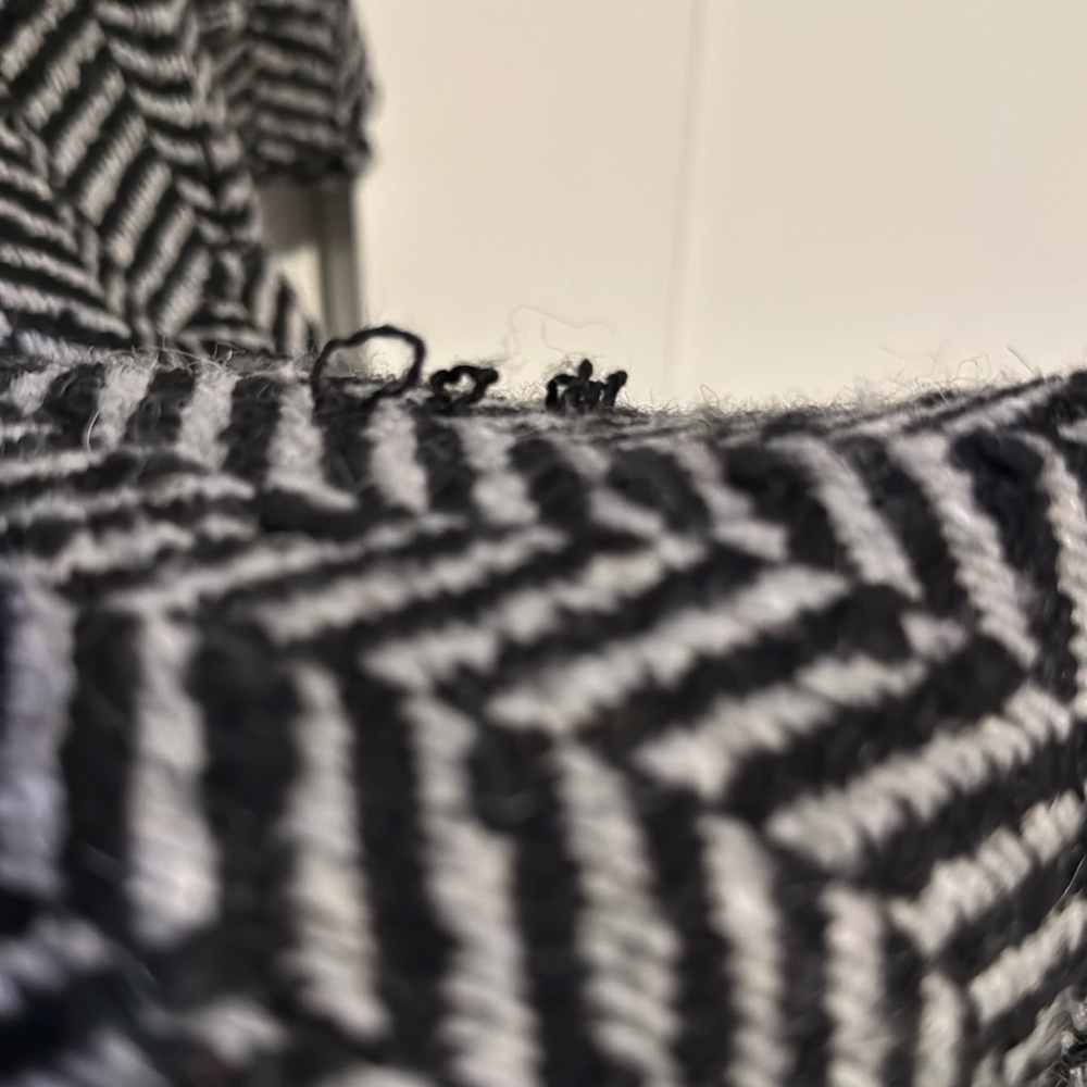 Anine Bing Elodie Herringbone Tweed Long Overcoat - Picture 7 of 14